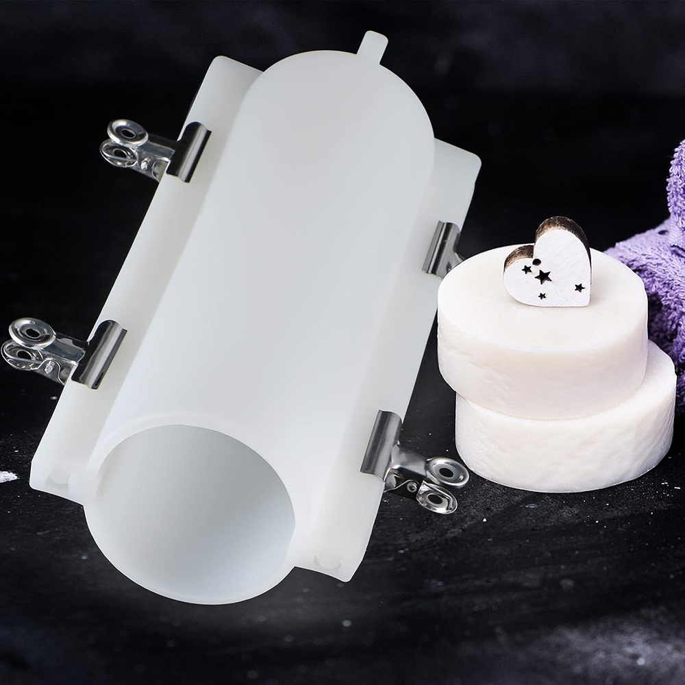 Candle Supplies Wholesale - Cetakan Sabun Silinder Besar dengan Klip,