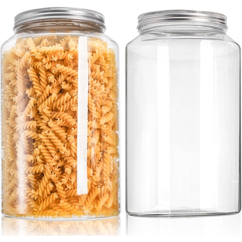 Mason Jar 8Oz - 1-Paket 1 Galon Stoples Plastik Transparan