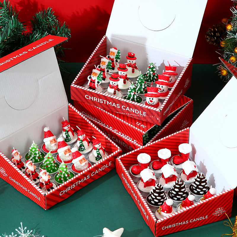 Candle Oil Supplies - 12 lilin perlengkapan dekorasi Natal tanpa