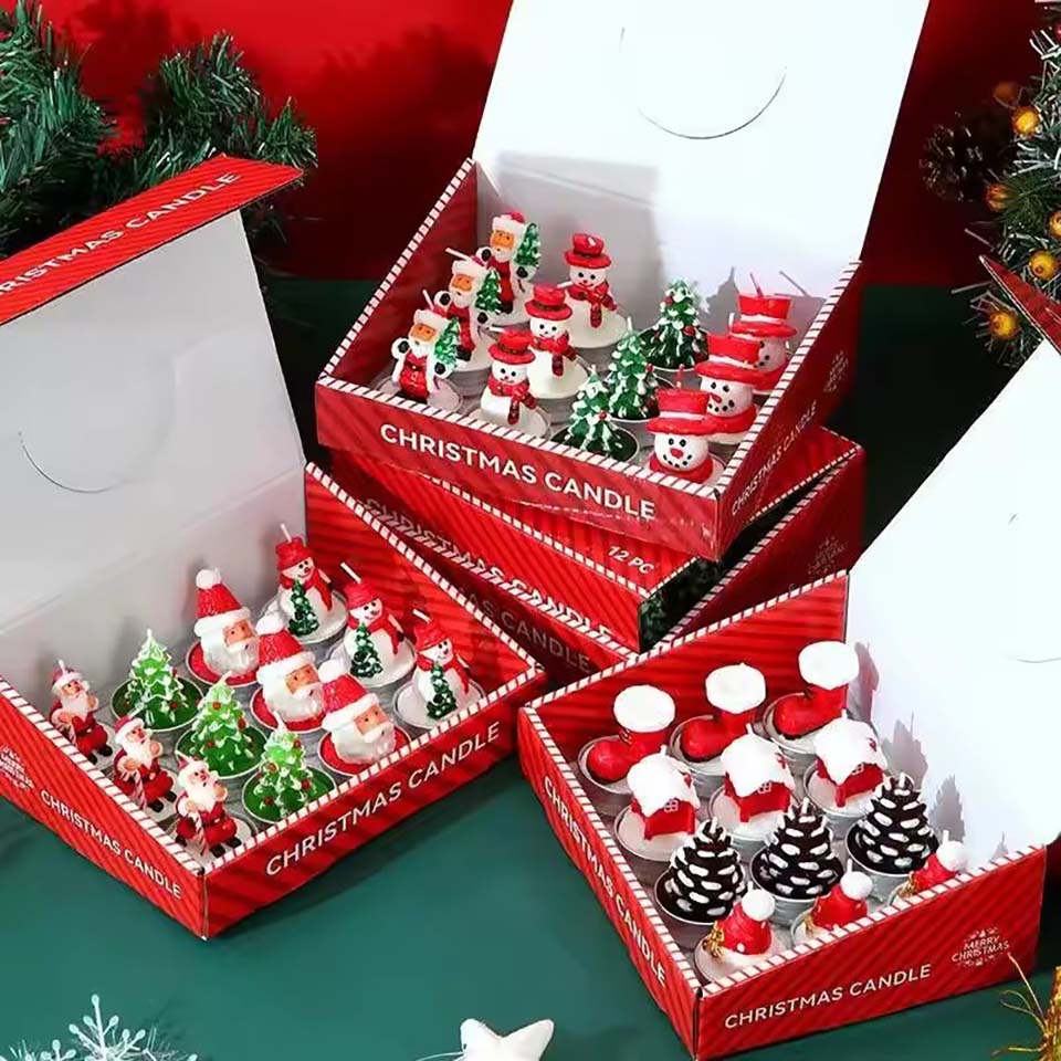 Candle Oil Supplies - 12 Buah Lilin Perlengkapan Dekorasi Natal