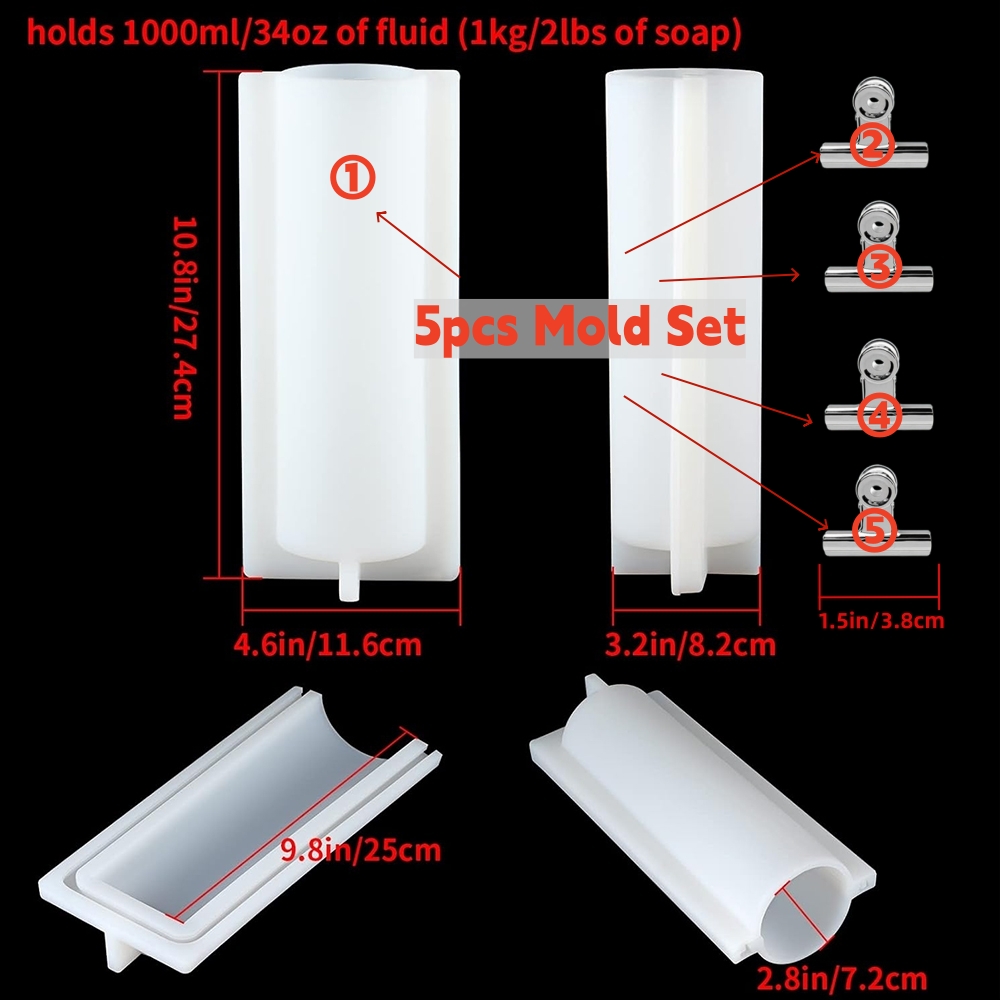 Cetakan Sabun Silinder Besar d - Candle Supplies Wholesale ulasan dan harga