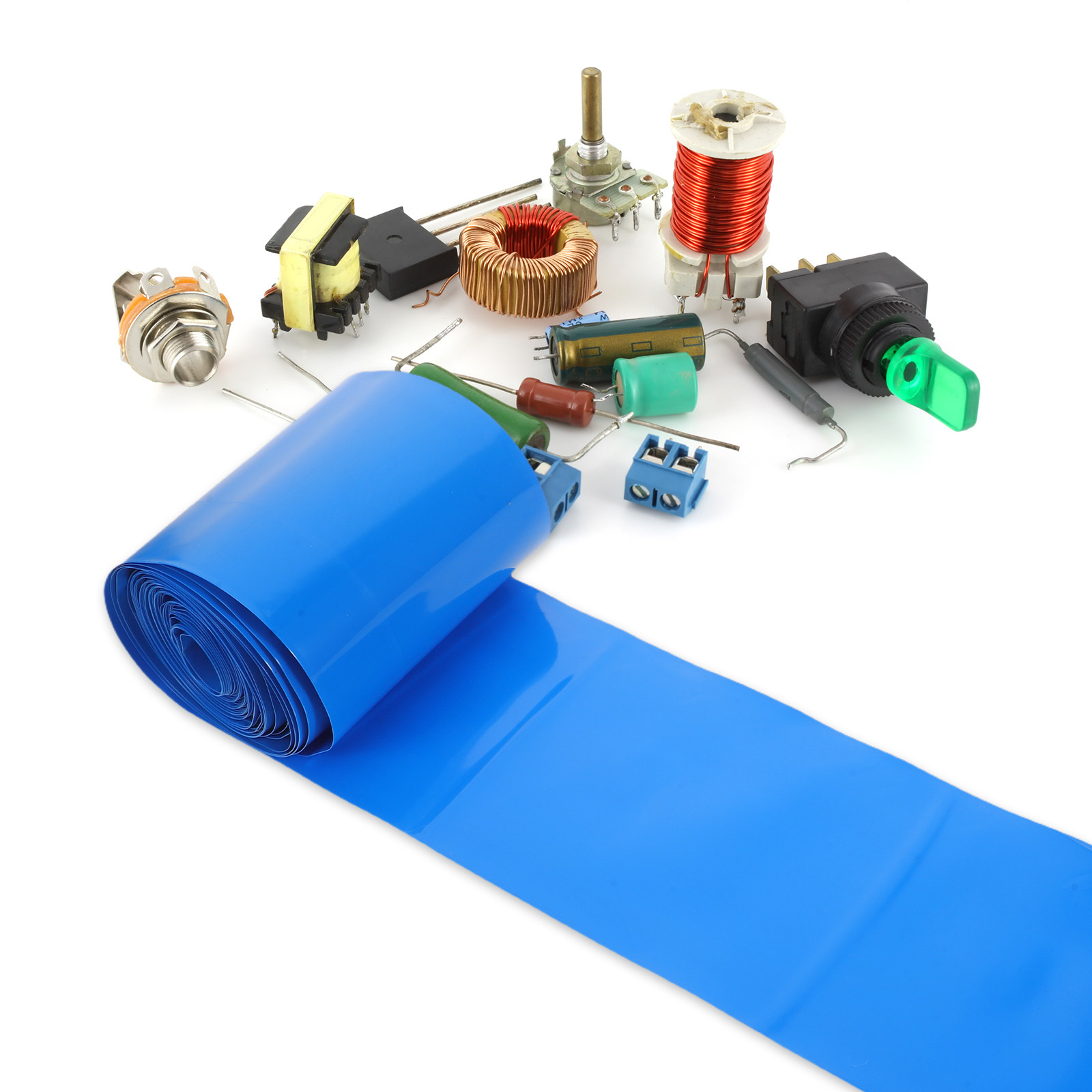 1 Rol Selang Susut Panas Biru  - Shrink Sleeve Pvc ulasan dan harga