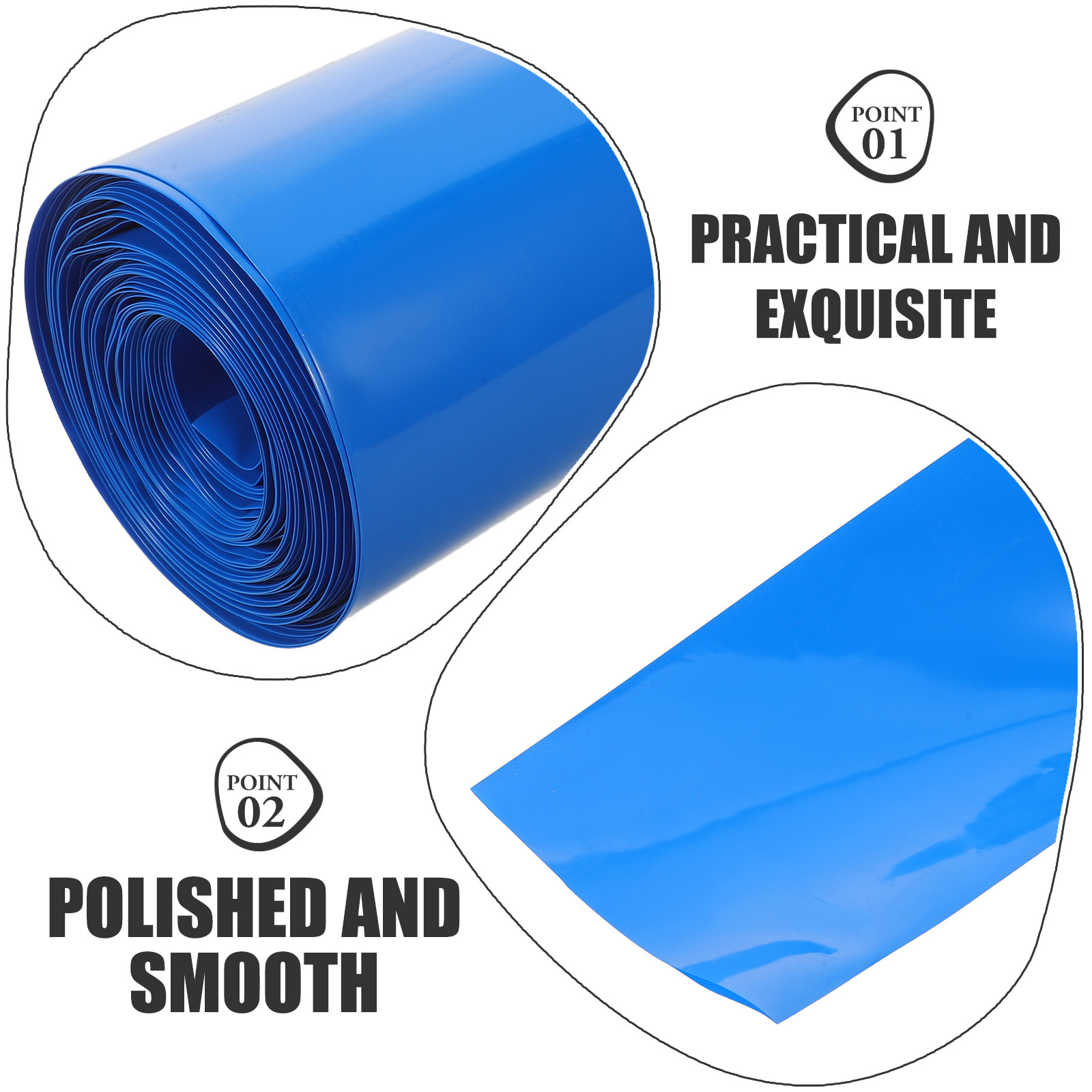 1 Rol Selang Susut Panas Biru  - Shrink Sleeve Pvc ulasan dan harga