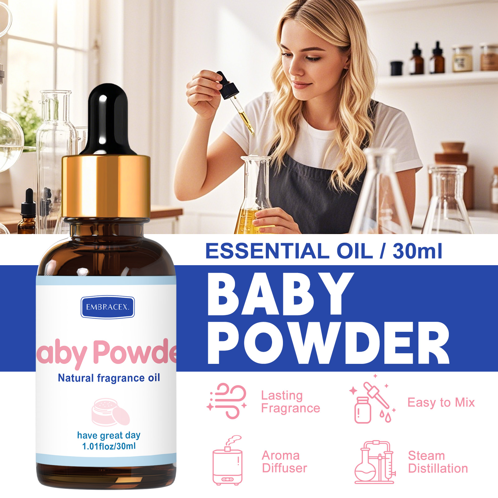 30ml Minyak Wangi Bedak Bayi U - Candle Oil Supplies ulasan dan harga