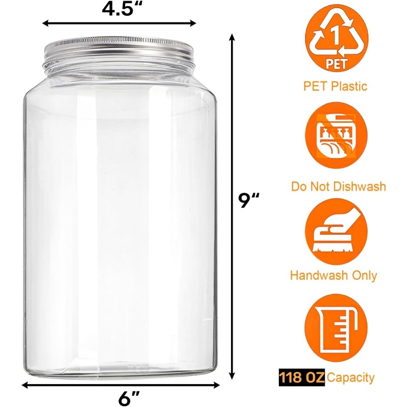 1-Paket 1 Galon Stoples Plasti - Mason Jar 8Oz ulasan dan harga