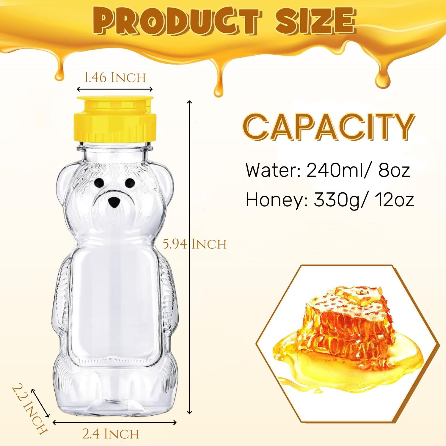 Botol madu beruang plastik, 12 - Mason Jar 8Oz ulasan dan harga