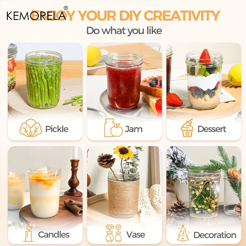 KEMORELA Stoples Mason 350ML d - Mason Jar 8Oz ulasan dan harga