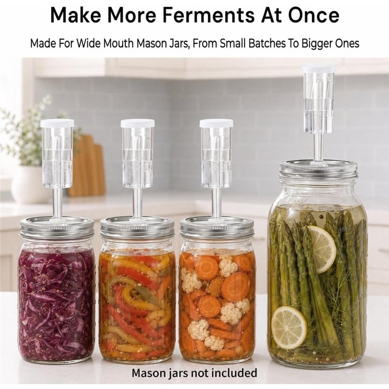 Tutup Fermentasi DTEW Untuk St - Mason Jar 8Oz ulasan dan harga